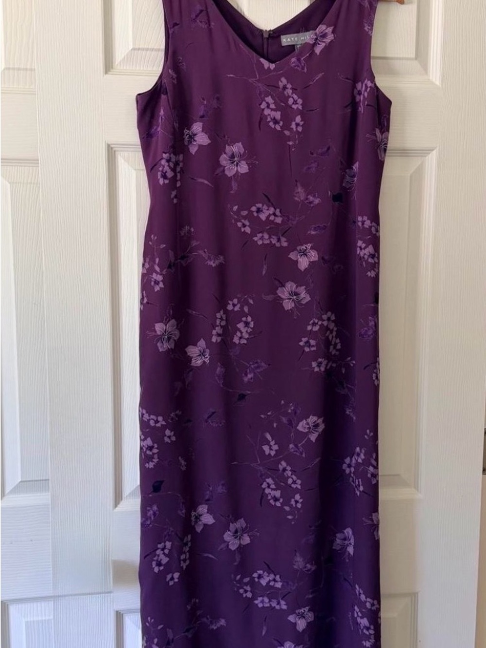Kate Hill Floral Silk Maxi Dress 10P